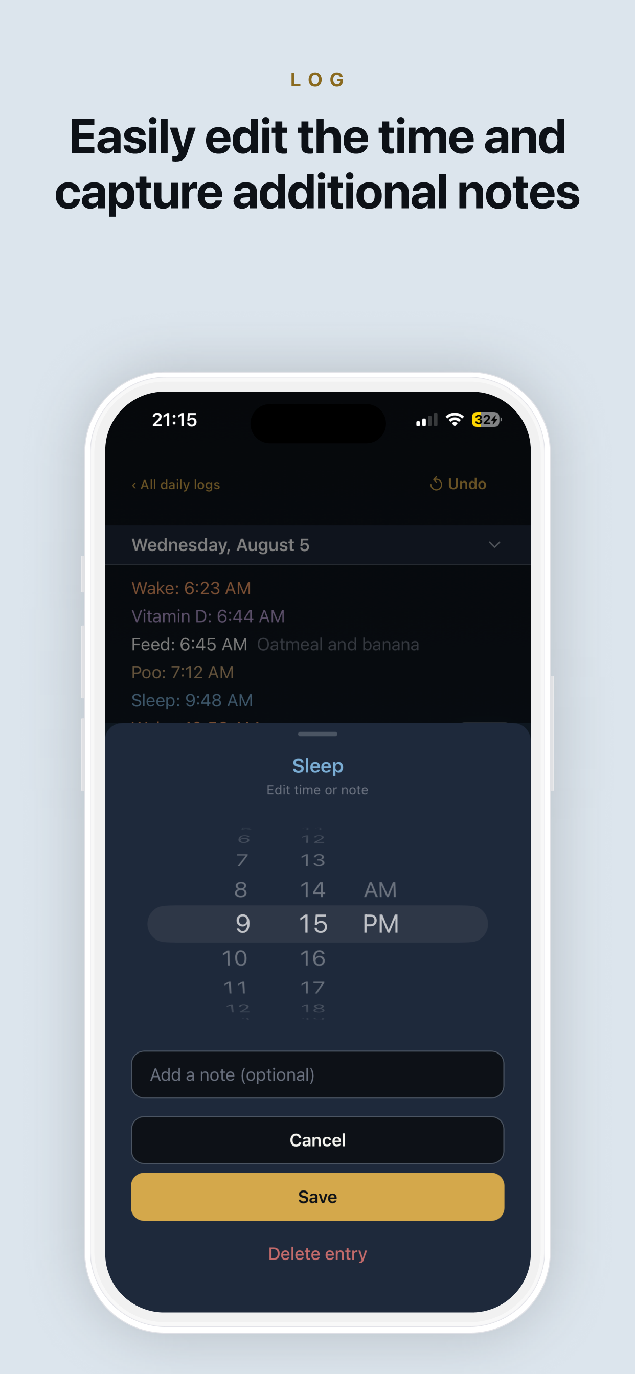 Wee Notes: Baby Log & Journal screenshot 2