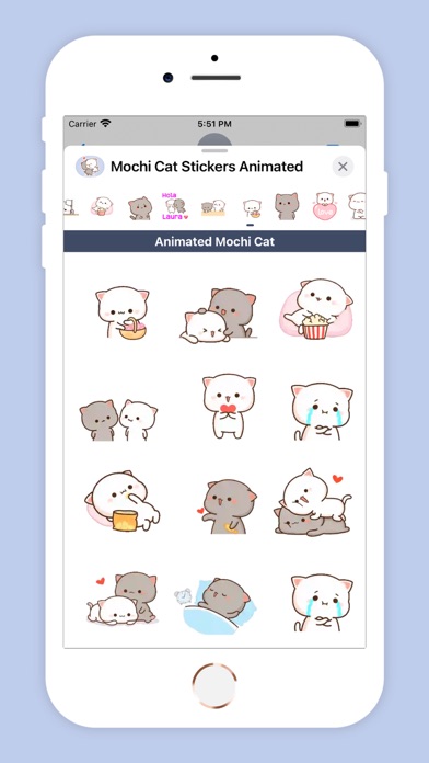 Screenshot #3 pour Mochi Cat Stickers Animated