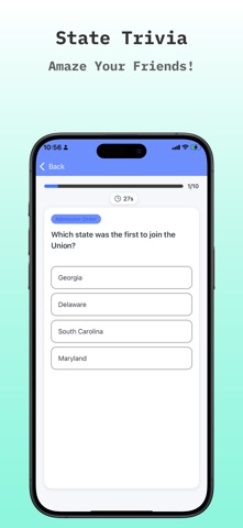USA Map Master: 50 States Quiz iPhone screenshot