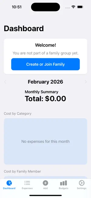 FamilyCostTracker screenshot 2