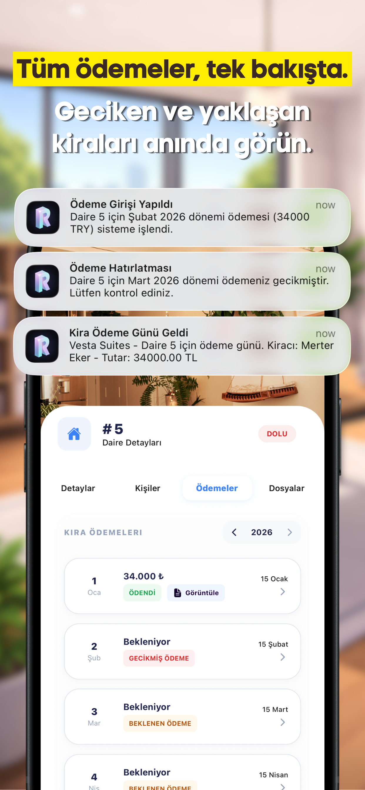 Rentera: Kira Takip & Yönetim