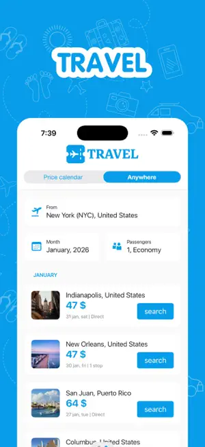 Flights and cheap travel screenshot 3