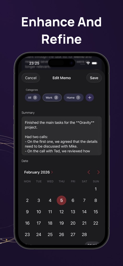 Voice Memory: AI Summary - Productivity App | MWM