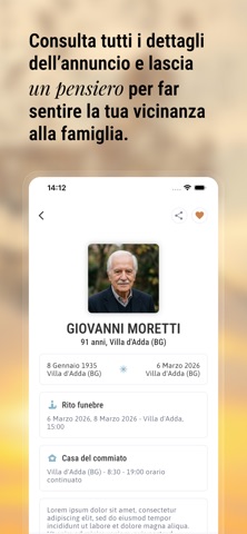 Il Commiato iPhone screenshot