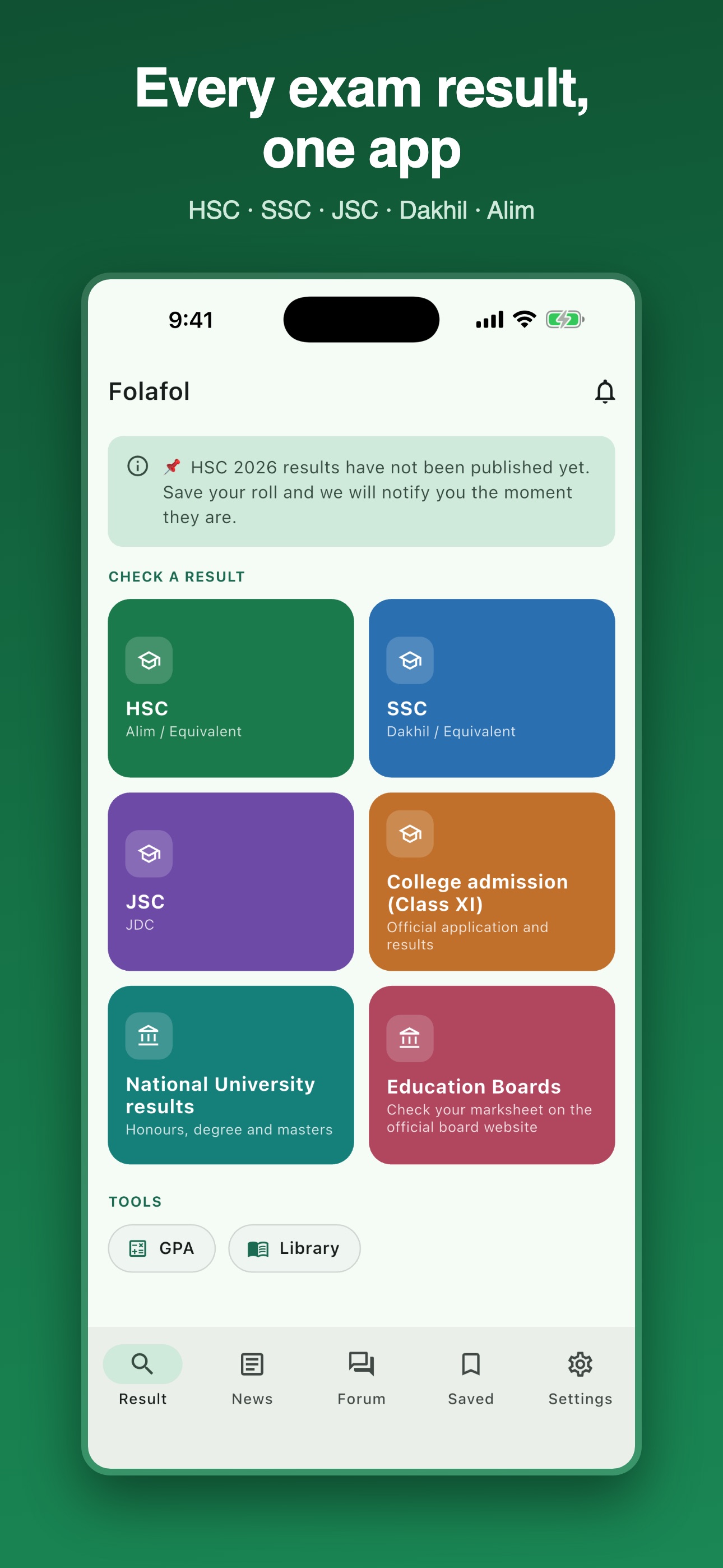 Screenshot 1 of HSC Result 2026 - Folafol