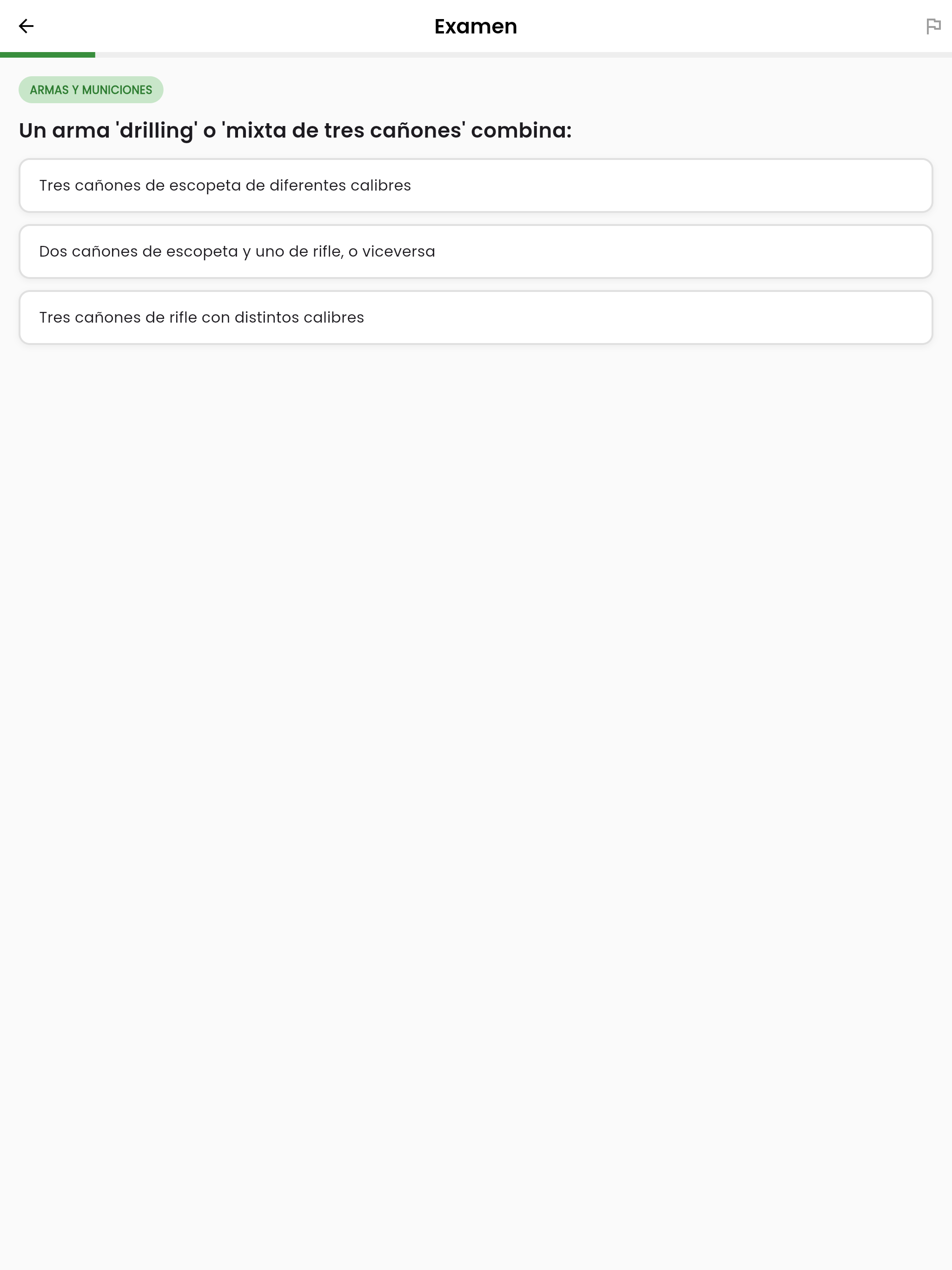 Examen de Caza 2026 screenshot 12