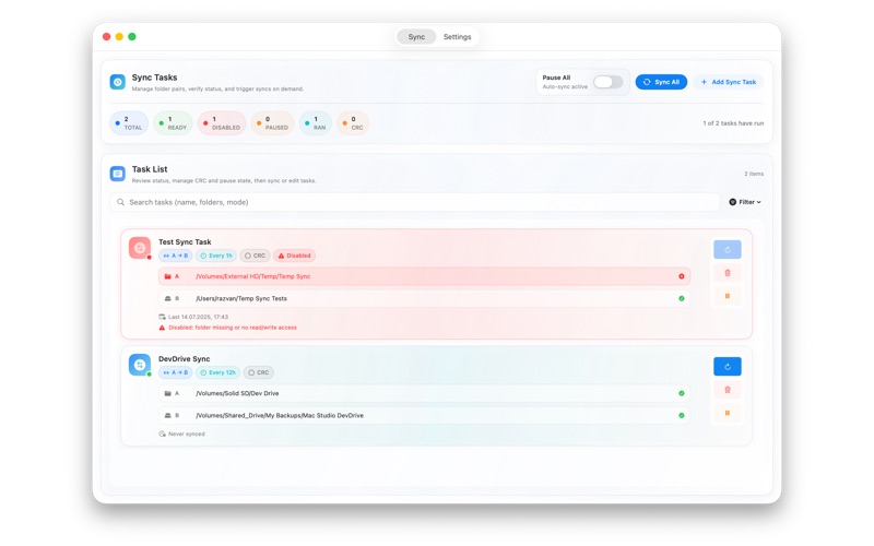 BurzSync screenshot