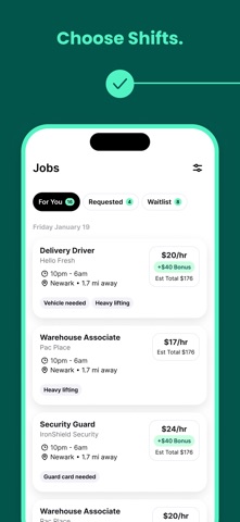 WorkWhile iPhone screenshot