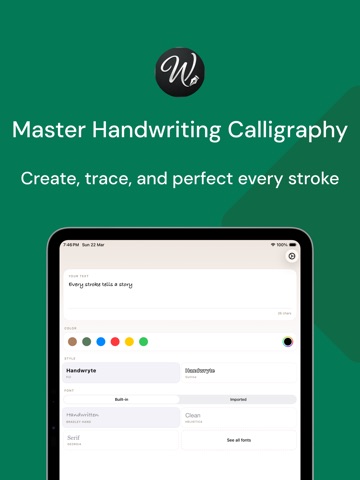 Better Handwriting - Handwryte iPad screenshot