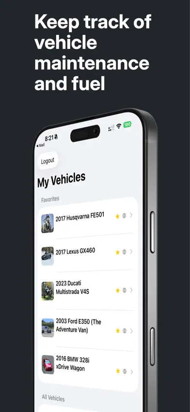 MotorLogBook screenshot 1