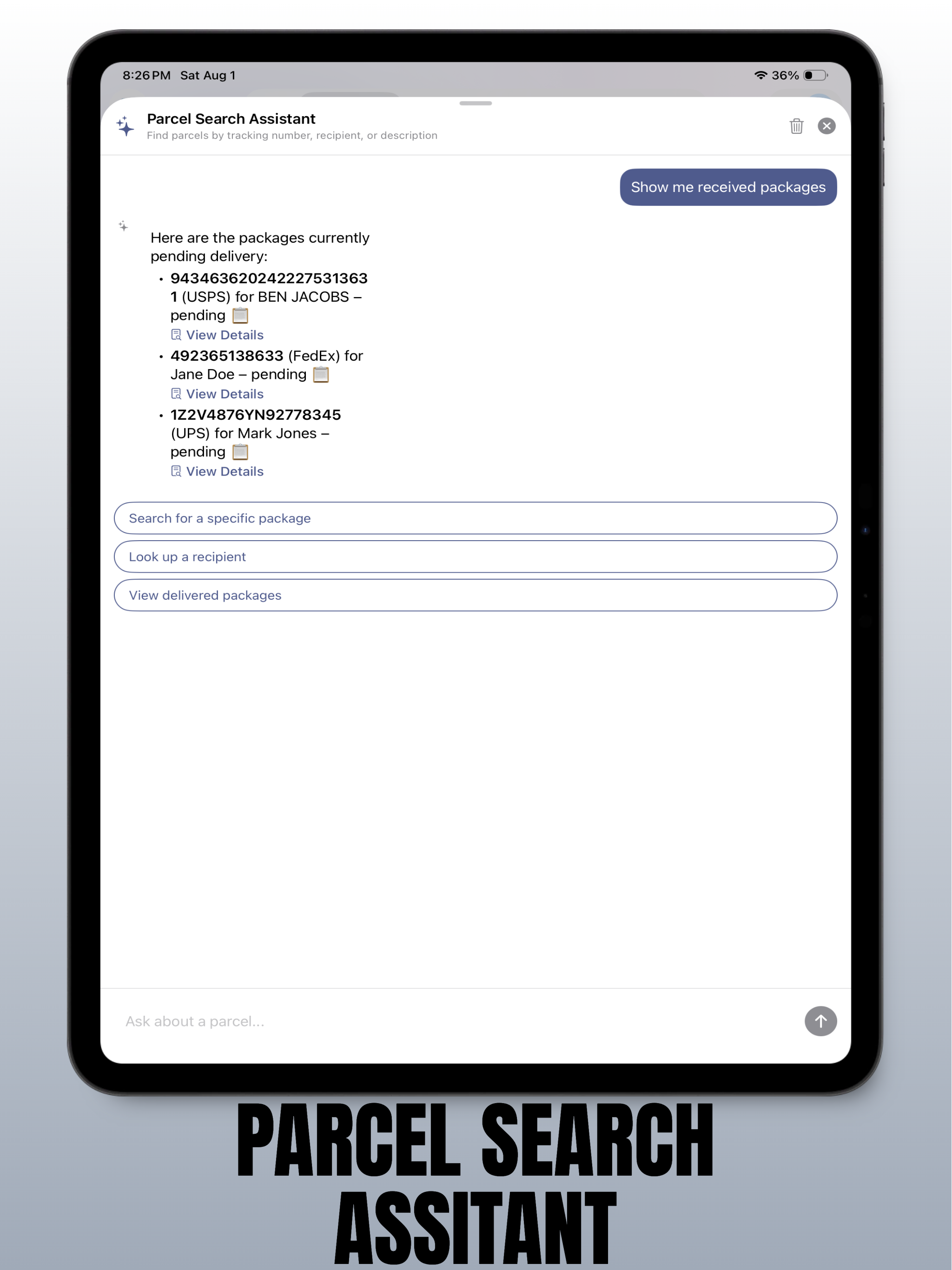 Receivly Parcel screenshot 14