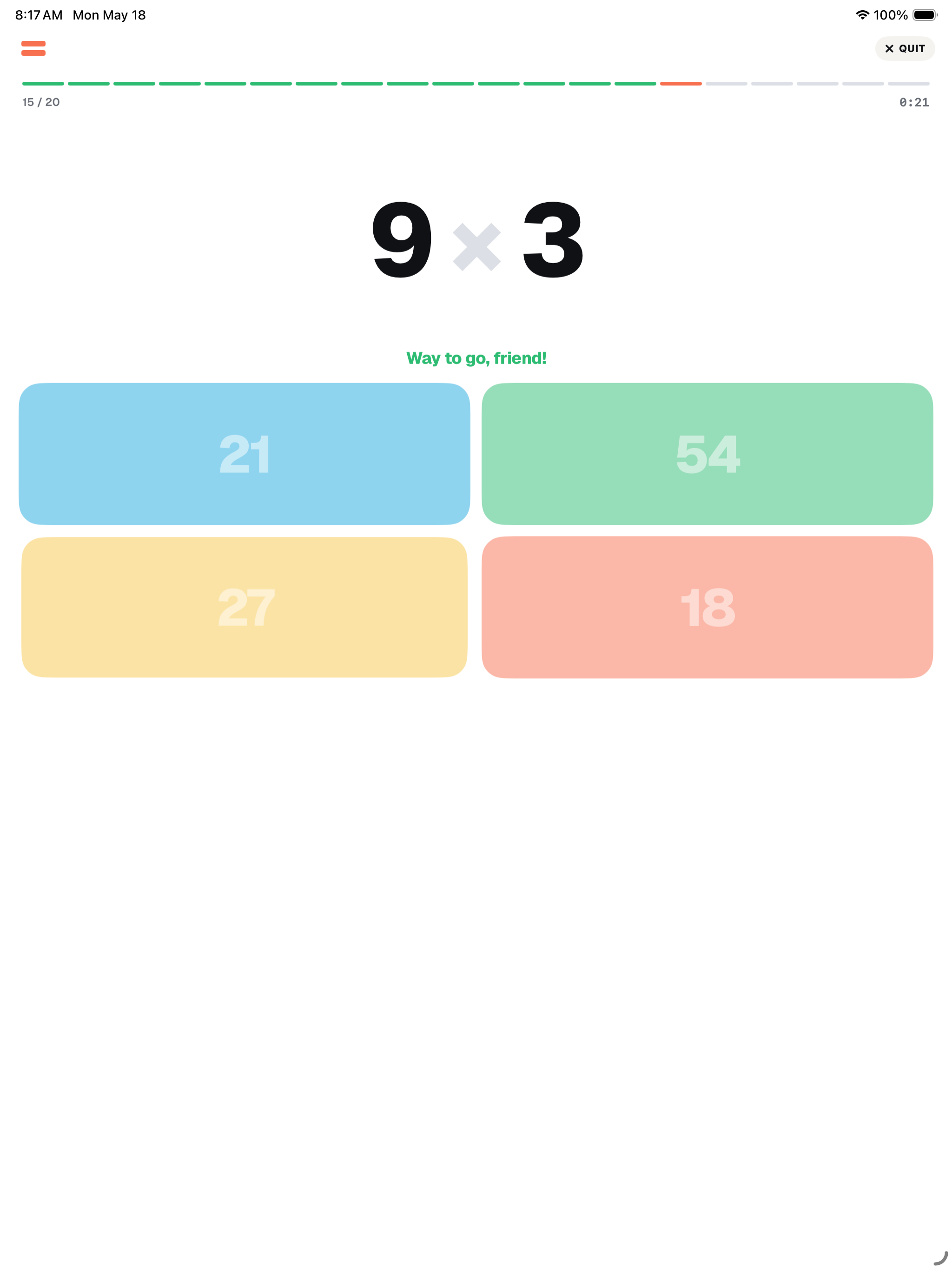 Multiplication: Times Tables