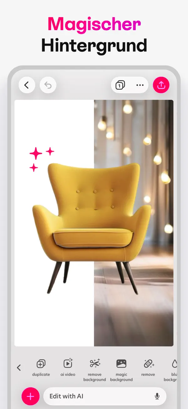 Bazaart: KI-Foto-Video-Editor iPhone App Screenshot 6 – Foto & Video