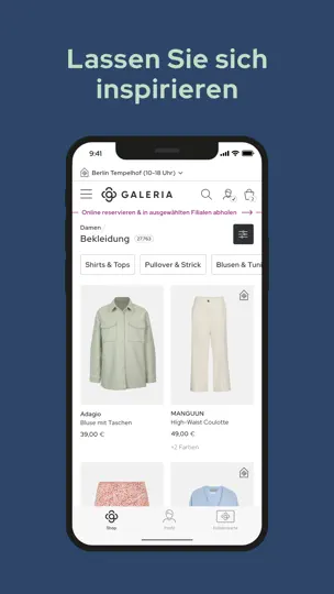 Screenshot von GALERIA auf dem iPhone 4