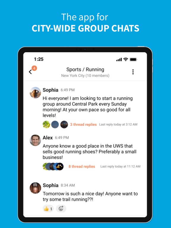 Places: Local Group Chats iPad screenshot 1 - Social Networking app