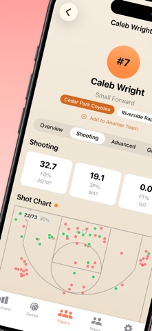 Basketball Stat Tracker Pro iPhone screenshot