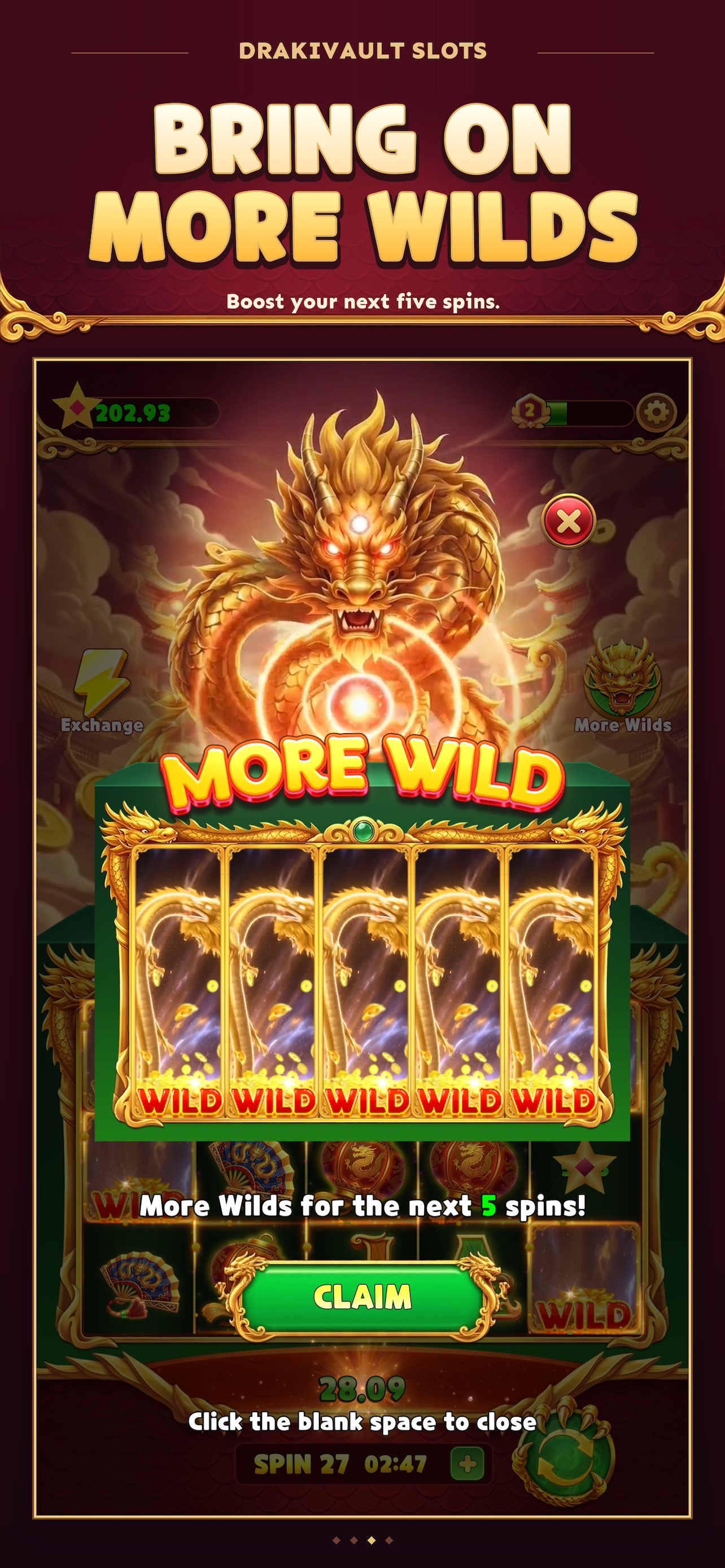 Screenshot 1 of Drakivault Slots