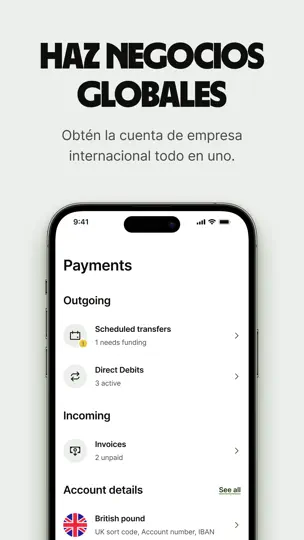Captura de pantalla de Wise en iPhone 7