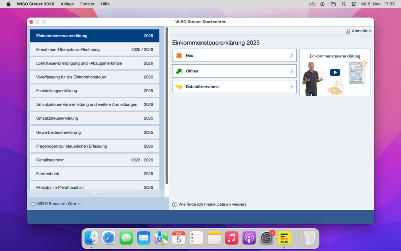 WISO Steuer 2026 app screenshot