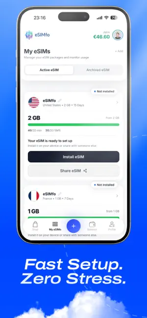 eSIMfo: Travel eSIM for iPhone iPhone screenshot 3