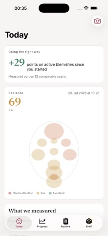 Radiant: Skin Care Coach iPhone screenshot