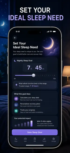 Sleep Debt Tracker Calculator screenshot 3