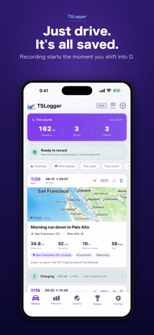 Drive Log for Tesla - TSLogger Screenshot 2 of 6