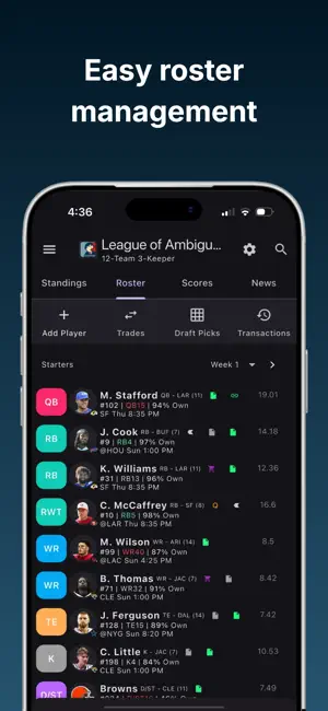 Fleaflicker Fantasy Leagues screenshot 3
