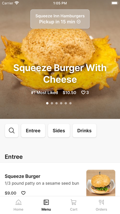 Squeeze Burger iPhone screenshot 2 - Food & Drink app