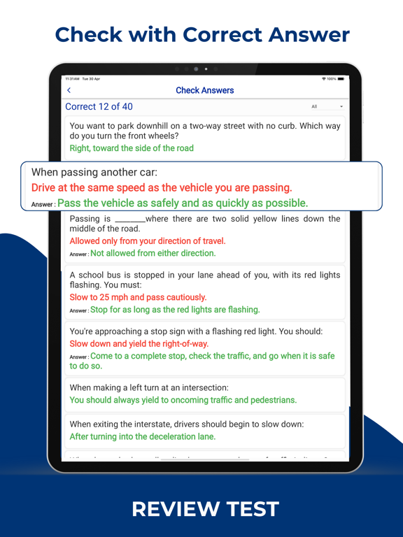 Kentucky DMV Permit Practice iPad screenshot 5 - Education app