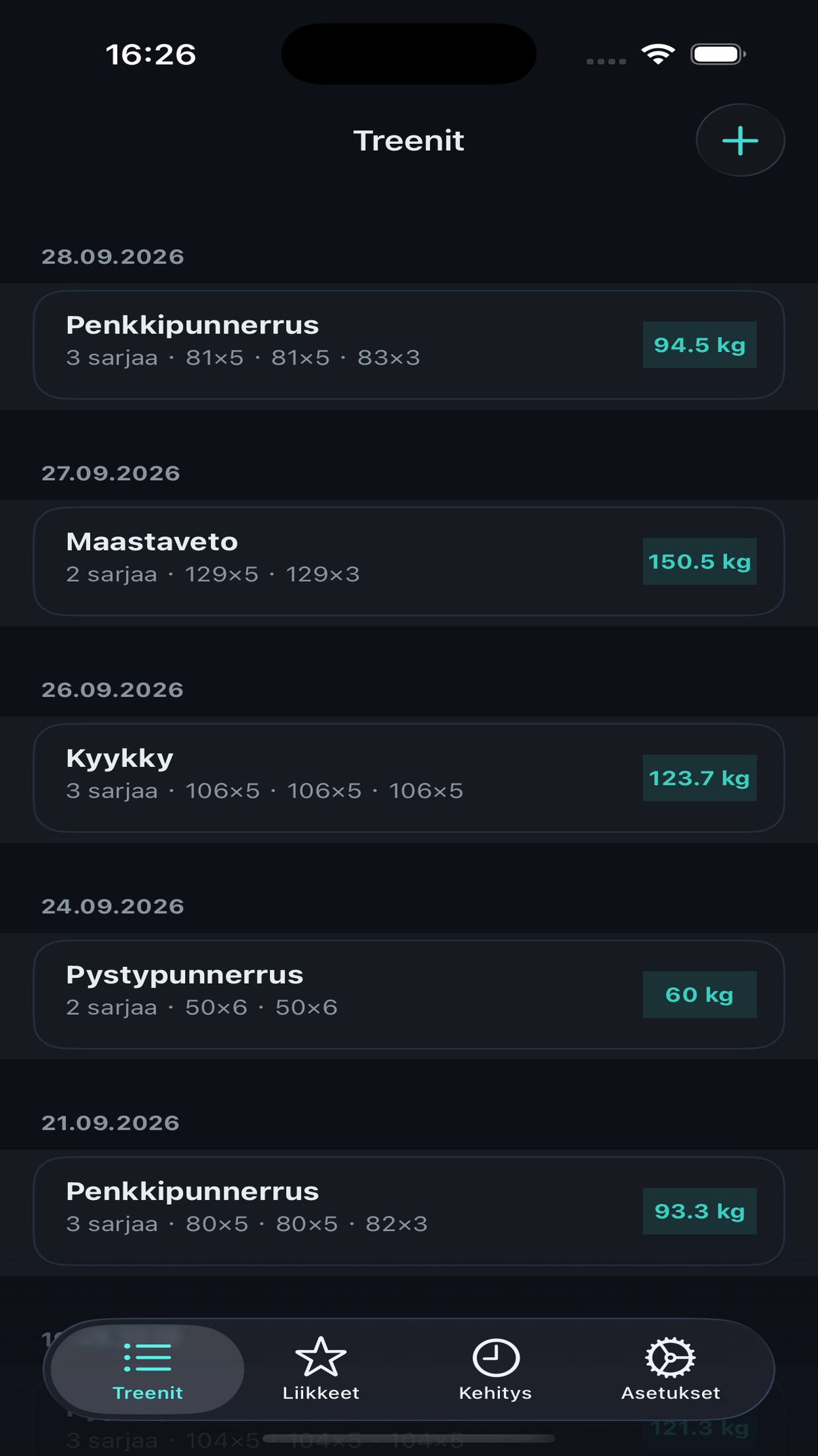 Screenshot 1 of OneRepLog