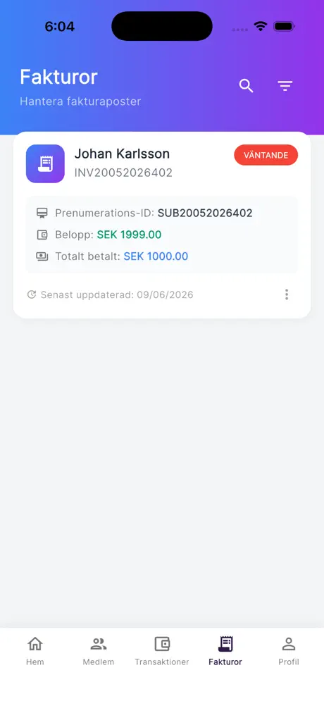 Kassaportal för föreningar screenshot 5