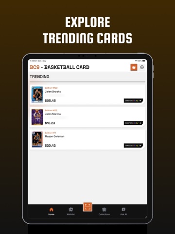 Basketball Card Scanner - BC9 iPad screenshot