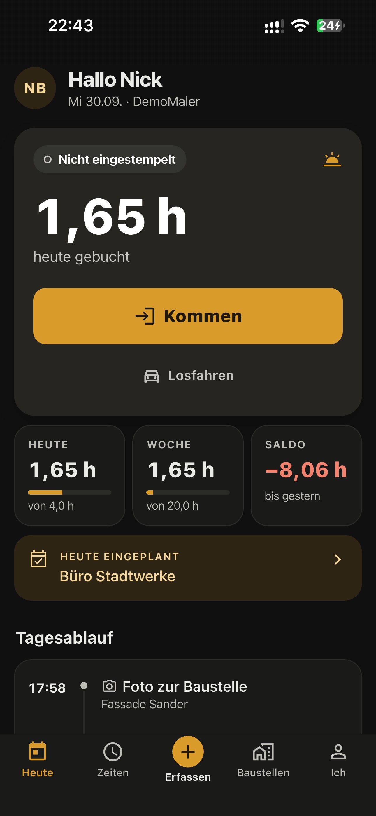 Screenshot 1 of HandwerksPilot für Mitarbeiter