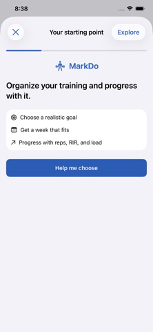 MarkDo: Workout Planner iPhone screenshot