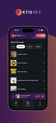 98.5 KTIS iPhone screenshot