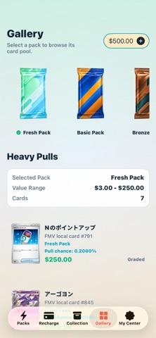 Mint Pull: Card Packs iPhone screenshot