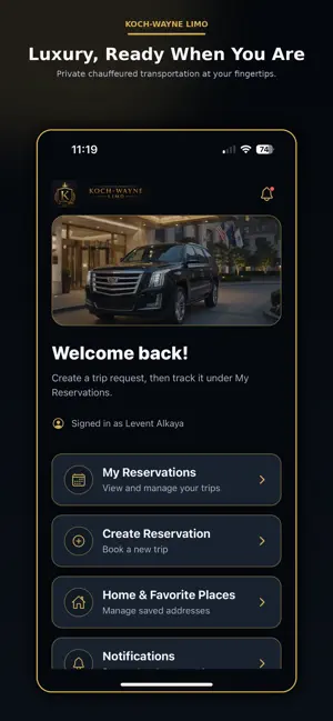 KOCH-WAYNE LIMO screenshot 4