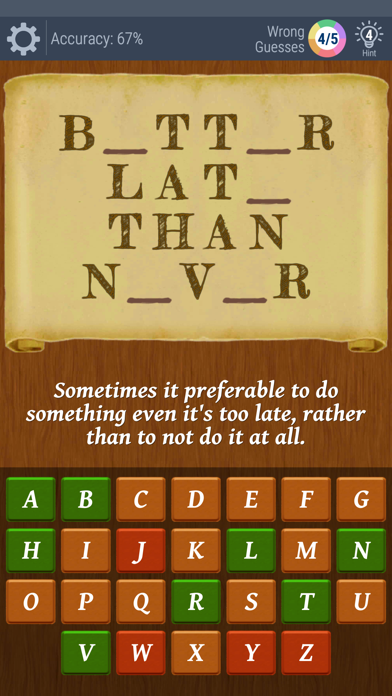 Screenshot #3 pour Guess the Phrase & Proverbs