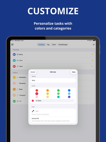 SimpleTime – Time Tracker iPad screenshot