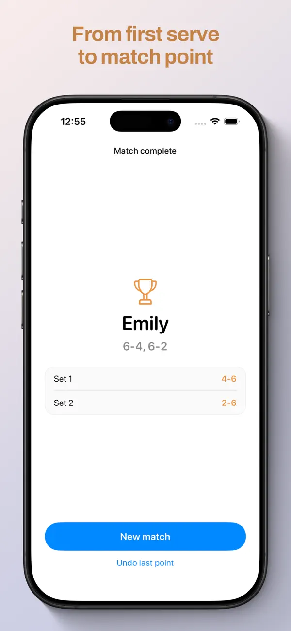 Screenshot #3 pour VS Tennis Scores