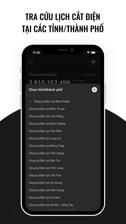 Xem tiền điện - lịch cắt điện