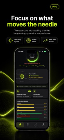Caliper: Face Scan & Coach iPhone screenshot