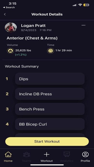 Olympus: Gym Log and Community Screenshot