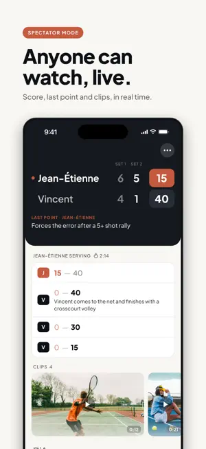 15Love: Tennis Coach & Stats screenshot 3