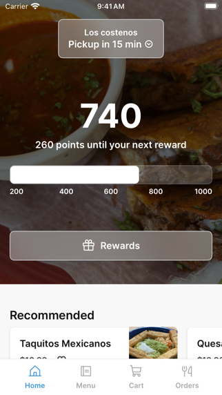 Los Costenos iPhone screenshot 1 - Food & Drink app