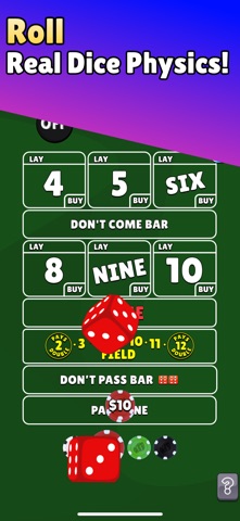 Bubble Craps Screenshot 2 of 4