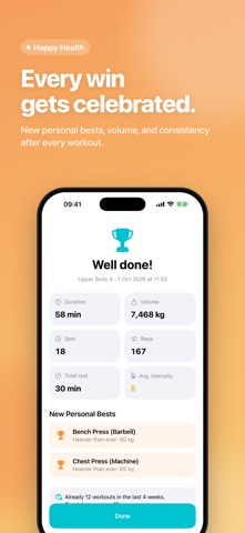 Happy Health: Workout Tracker screenshot 5