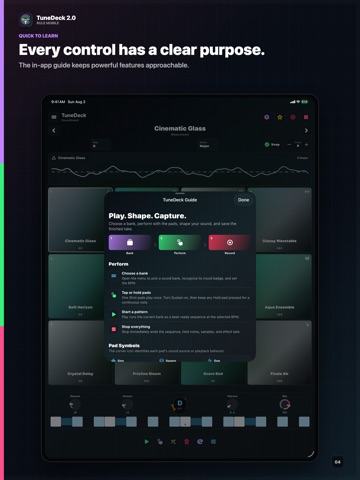 TuneDeck Soundboard Studio iPad screenshot