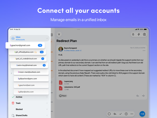 Spark AI Email & Calendar Screenshot